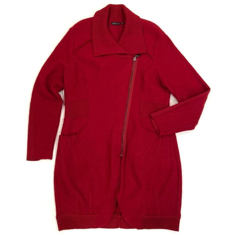 STELLA CARACASI Talk of the Town Boiled Wool
Jacket in Pomodoro - Picture 2 of 11